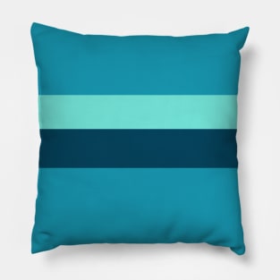 A gorgeous harmony of Water, Tiffany Blue, Blue-Green and Midnight Green (Eagle Green) stripes. Pillow