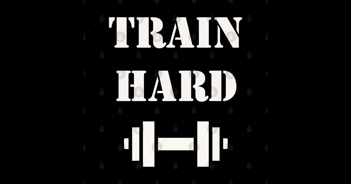 Train Hard Motivational Gym Training Workout Sticker Teepublic