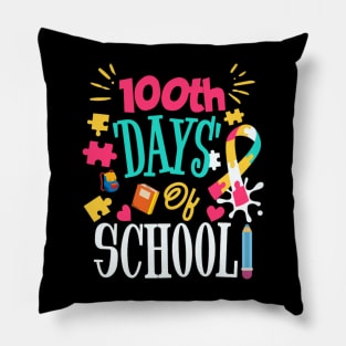 100 Days Of School Teacher Kids 100th Day Of School Pillow