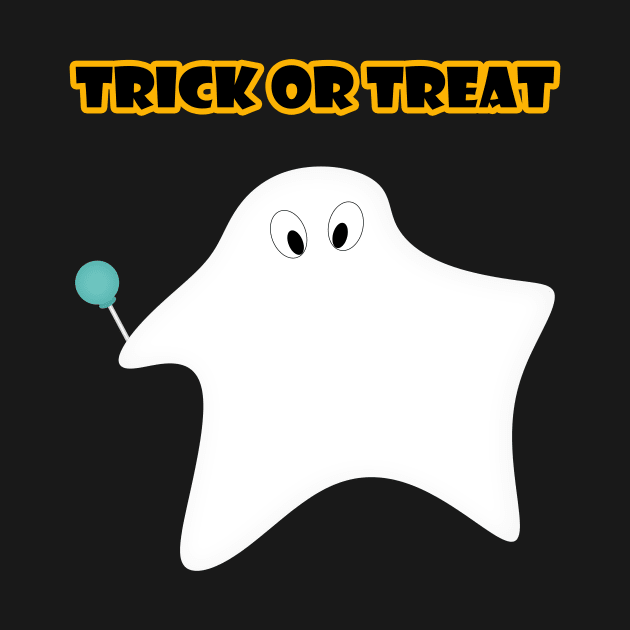 Trick or treat - Halloween, ghost, candy, lollipop. by kerens