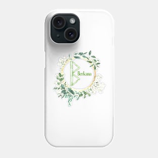 Berkana Rune Nordic Futhark Flower Wreath Runic Phone Case