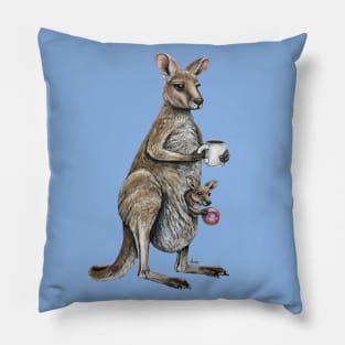 Coffee with Joey - Kangaroo Coffee Pillow