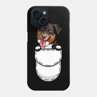 Funny Australian Shepherd Pocket Dog Phone Case