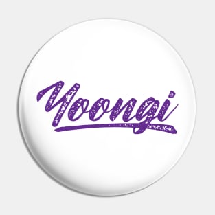 BTS Suga Yoongi typography Pin
