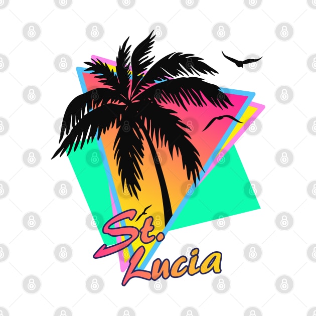 St. Lucia Cool 80s Sunset by Nerd_art