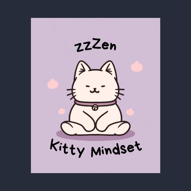 Kawaii Cute Yoga Meditating Cat by AdaMazingDesign