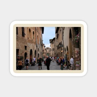 Streets of San Gimignano, Tuscany Magnet