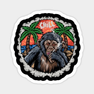 Monkey smoke weed Magnet