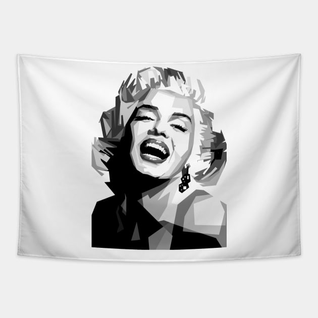 Black and White Marylin Monroe celeb poster Tapestry by Madiaz