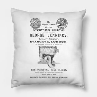 George Jennings - Sanitary Engineer - 1891 Vintage Advert Pillow