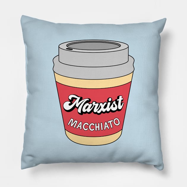 Marxist Macchiato Pillow by Football from the Left