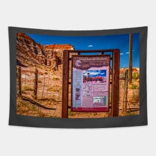 Toadstool Trail Entrance Sign Tapestry