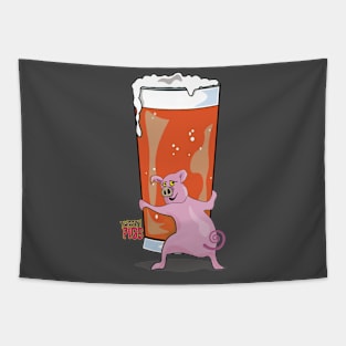 Beer Drinking Pig Tapestry