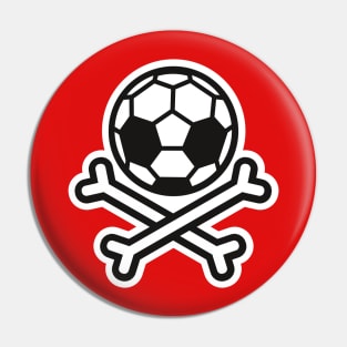 Soccer skull hooligan Pin