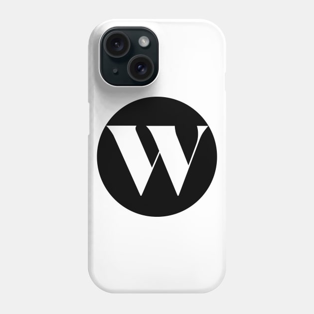 W (Letter Initial Monogram) Phone Case by n23tees