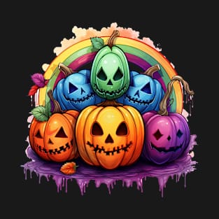 Chasing Rainbows of Fall Pumpkin Rainbow T-Shirt