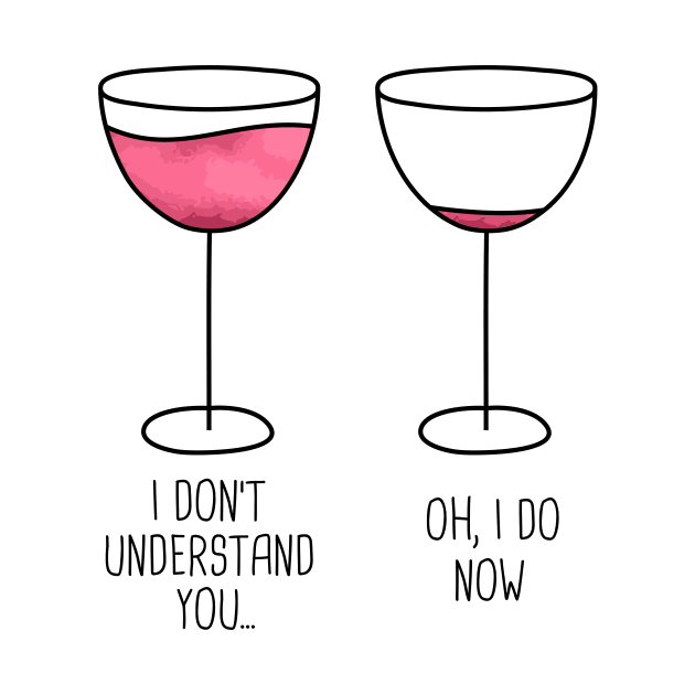 wine drinker funny illustration gift drunk by Wirp