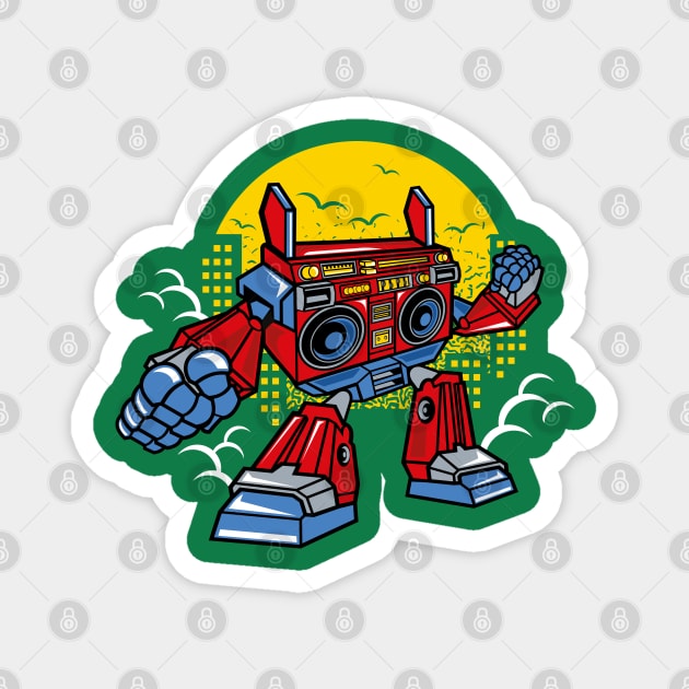 Boombox-Transformer by WOOF SHIRT Magnet by WOOFSHIRT