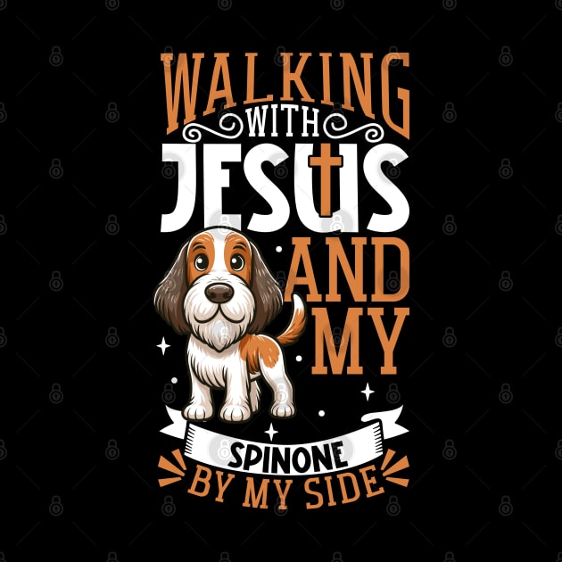 Jesus and dog - Spinone Italiano by Modern Medieval Design