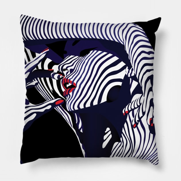 Negative Portrait Pillow by theartistmusician