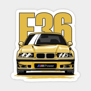 BMW M3 E36 Yellow Magnet