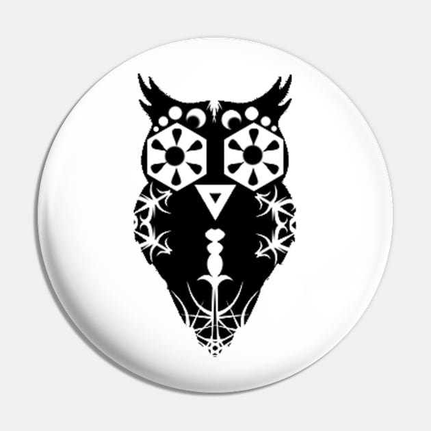 Black Owl Pin by Not Meow Designs 