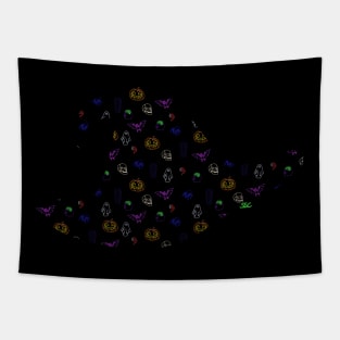 Neon Halloween Fun Colors Tapestry