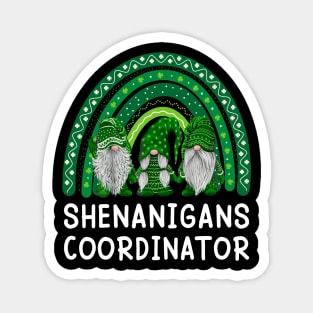 Shenanigans Coordinator Gnomies Rainbow Shamrock St Patricks Day Magnet