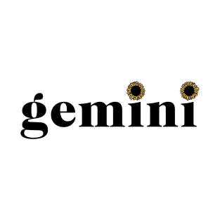 Gemini Sunflower Zodiac T-Shirt