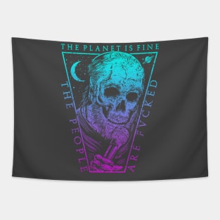 THE PLANET IS FINE (TEAL / PURPLE) Tapestry