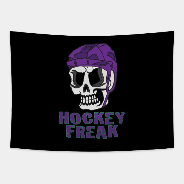 Hockey Freak Tapestry by CuJo's Hangout