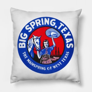 1940s Big Spring Texas Pillow