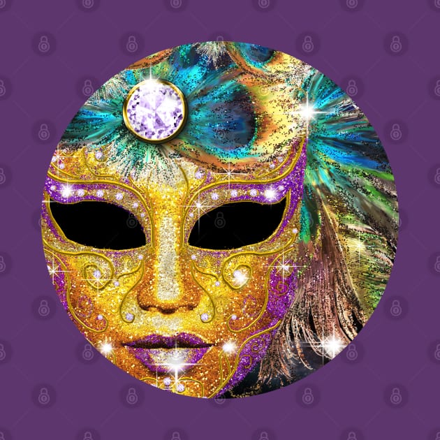 Golden Carnival Mask by AnnArtshock