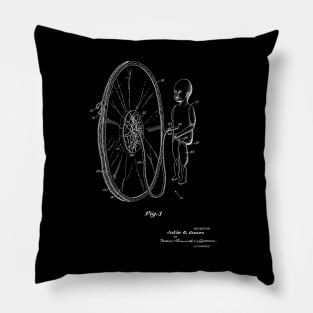 Obstetrics and Midwife Education Vintage Patent Drawing Pillow