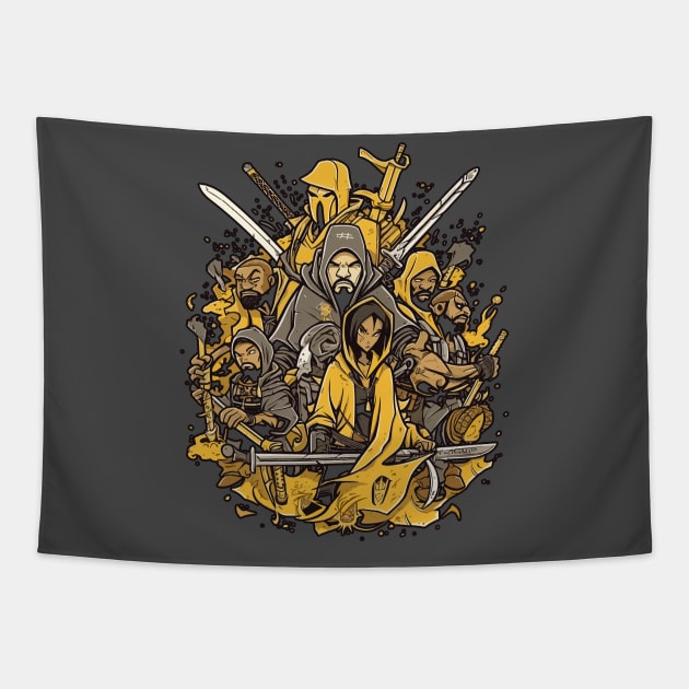 wutang shaolin warrior Tapestry by Cherryhell Visual Project