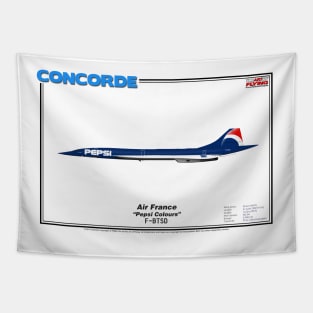 Concorde - Air France "Pepsi Colours" (Art Print) Tapestry