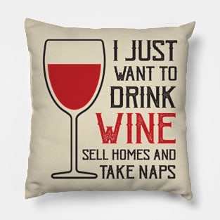 Wine Funny Quote Pillow