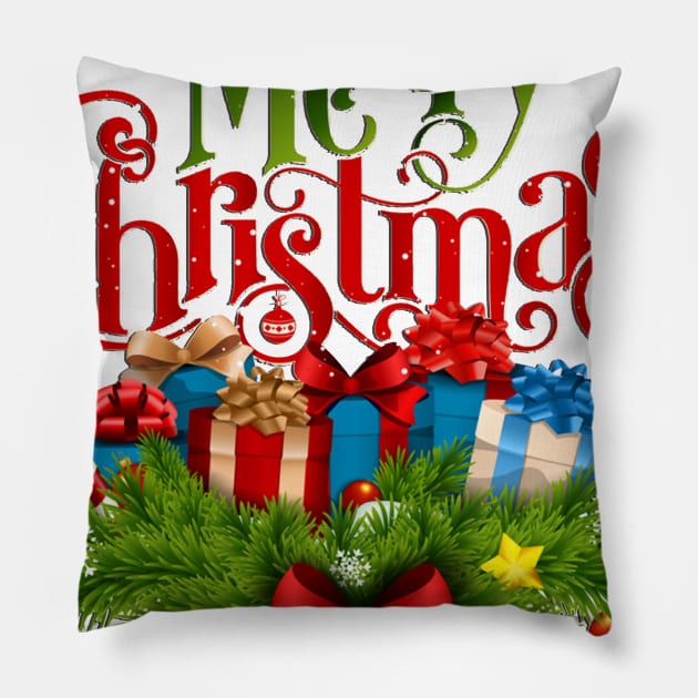 Merry Christmas Pillow by  Chirido_Bin