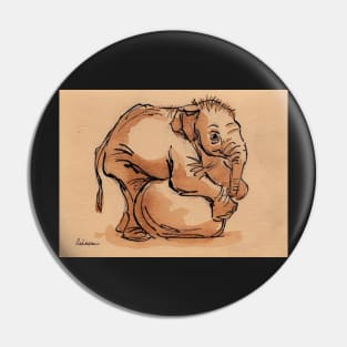 My Ball: Baby Elephant Watercolor Painting #8 Pin