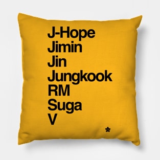 BTS_names Pillow
