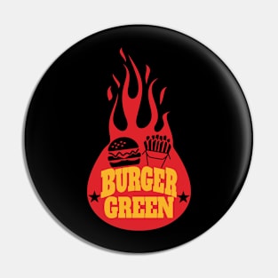 burger green remera Pin