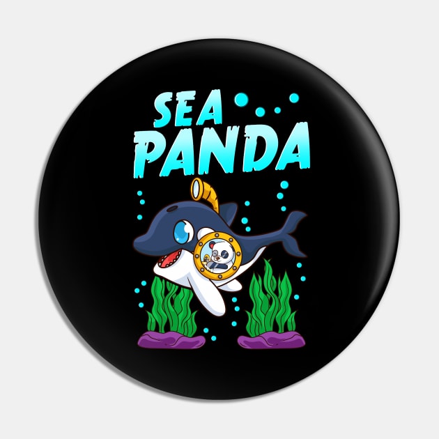 Sea Panda Cute Adorable Baby Orca Whale Pun Pin by theperfectpresents