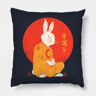 good luck rabbit Pillow