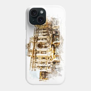 Captivating BEAUTY of  ROME Italy Trevi Fountain Watercolor Painting Travel Art Phone Case