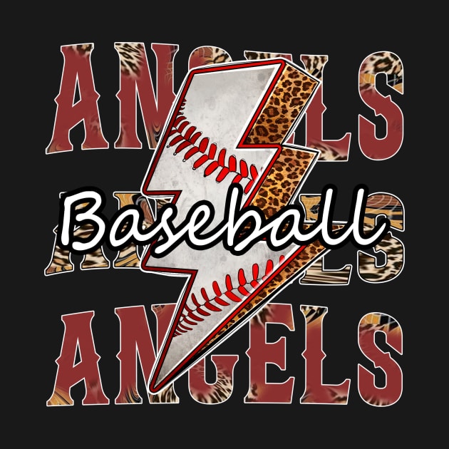 Graphic Baseball Angels Proud Name Team Vintage by WholesomeFood