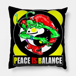 Alien Advice: Peace Is Balance Pillow