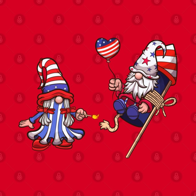 Male And Female 4th Of July Gnome by TheMaskedTooner