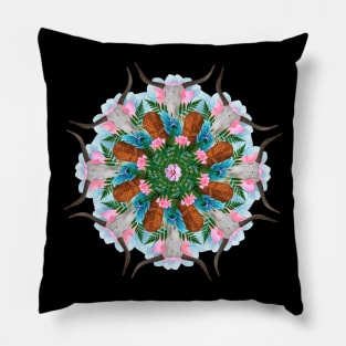 cowboy style mandala Pillow