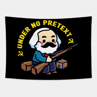 Karl Marx Under No Pretext - No background variant Tapestry