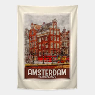 Amsterdam Netherlands Travel Art Tapestry